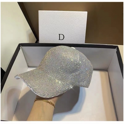 Full diamond diamond net red diamond cap hand inlaid diamond cap fashion sunshade baseball cap XY029