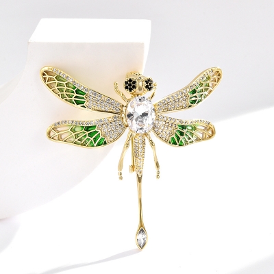 Elegant wings can shake dragonfly brooch, high-grade luxury, high-grade moving object, brooch pin accessories LXT0629