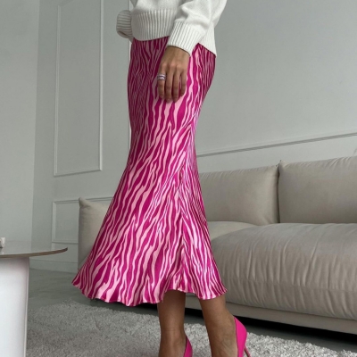 Printed half length skirt for women's mid length fashionable fishtail A-line skirt BSQ10165T