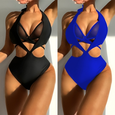 One piece swimsuit backless bikini B709256513672